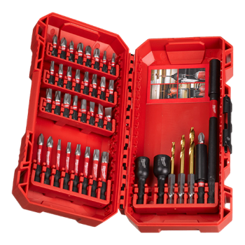 Trusa profesionala cu 40 de biti Shockwave Impact Duty cu 3 burghie, 2 chei, 2 suporti - Milwaukee
