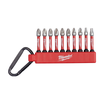 Set de 10 biti SHOCKWAVE IMPACT DUTY, varf Wear Guard, geometrie SHOCK ZONE, 50mm - Milwaukee