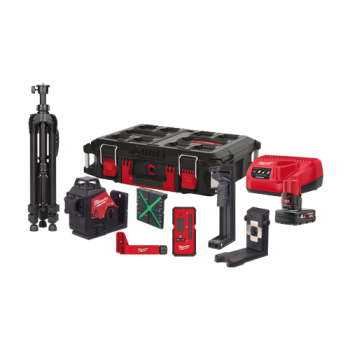 Nivela laser verde M123PLKIT, cu 3 planuri, 360?, IP54, acc. si incarcator inclus - Milwaukee