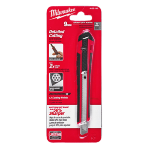 Cutter cu lama segmentata de 9mm, tip Snap Knives, sistem de autoblocare - Milwaukee