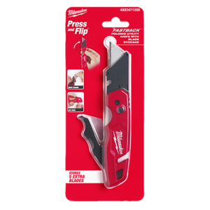 Cutit utilitar pliabil FASTBACK, tip flip, depozitare lame, dezizolator de sarma - Milwaukee