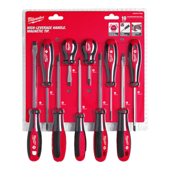 Trusa profesionala cu 10 surubelnite Tri-Lobe, maner ergonomic, varf magnetic - Milwaukee Trusa profesionala cu 10 surubelnite Tri-Lobe, maner ergonomic, varf magnetic - Milwaukee