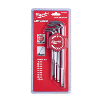 Set de 9 chei imbus hexagonale, 1.5-10mm - Milwaukee Set de 9 chei imbus hexagonale, 1.5-10mm - Milwaukee