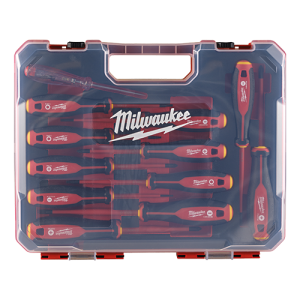 Trusa profesionala cu 12 surubelnite VDE Tri-Lobe, maner ergonomic anti-alunecare, 1000V - Milwaukee