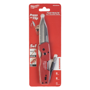 Cutit pliabil 5-in-1, FASTBACK, buton de blocare a lamei, suport de biti - Milwaukee