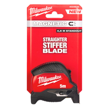 Ruleta Magnetica (Gen 4), 5 metri, functie Finger-Stop, carlig magnetic puternic, punct de rupere 4.5m - Milwaukee