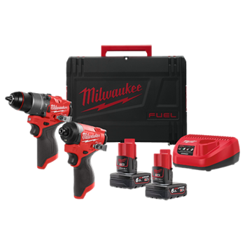 Kit profesional M12, 2 scule, 2 acumulatori M12B4, 1 incarcator M12 si 1 cutie HD - Milwaukee