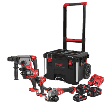 Kit profesional M18, 4 scule, 3 acumulatori M18, 1 incarcator M12-M18FC si 1 cutie depozitare - Milwaukee Kit profesional M18, 4 scule, 3 acumulatori M18, 1 incarcator M12-M18FC si 1 cutie depozitare - Milwaukee
