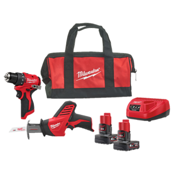Kit profesional M12BLPP4A, 2 scule, 2 acumulatori M12B2, 1 incarcator C12C si o geanta - Milwaukee