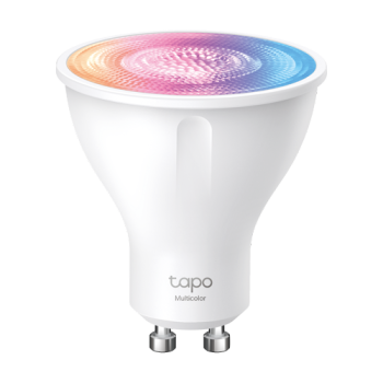 Bec LED smart Wi-Fi, RGB, 2200-6500K, intensitate ajustabila, 350 lm, GU10 - TP-Link Tapo Bec LED smart Wi-Fi, RGB, 2200-6500K, intensitate ajustabila, 350 lm, GU10 - TP-Link Tapo