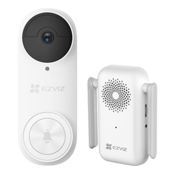 Kit sonerie video EZVIZ, conexiune Wi-Fi, rezolutie 3k,  acumulator 5200mAh, PIR detectie miscare, unghi vizualizare ultra-larg, slot SDcard
