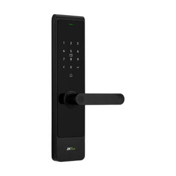 Incuietoare rezidentiala WiFi, cititor de amprenta, carduri, tastatura, sonerie, compatibila ZSmart - ZKTeco Incuietoare rezidentiala WiFi, cititor de amprenta, carduri, tastatura, sonerie, compatibila ZSmart - ZKTeco