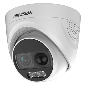 Camera ColorVU AnalogHD 2MP cu PIR si alarma incorporata, lentila 2.8mm, lumina alba 20 m - HIKVISION