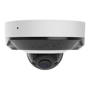 Camera mini dome IP 5.0MP, lentila 2.8 mm, IR 15m, WL 15m, PoE, alb - AJAX