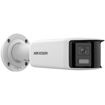 DarkFighter, AcuSense - Camera IP, 4MP, Panoramic view 180?, lentila 2.8mm, IR 40m, Audio, Alarma, PoE, IP67 - HIKVISION