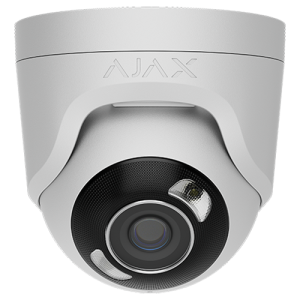 Camera turret IP 5.0MP, lentila 2.8 mm, IR 50m, WL 50m, PoE, alb - AJAX