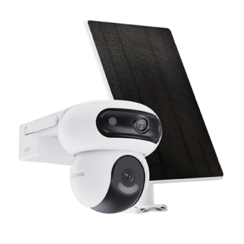 Camera IP PT Dual-Lens 4MP + panou solar 8W, Wi-Fi6, Baterie 10.400 mAh, Audio, IR 35M - EZVIZ