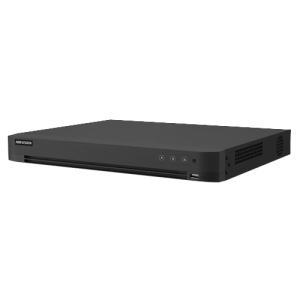 DVR AcuSense, 16 ch. 8MP + 16 ch. IP 4K, Alarma I/O, VCA - HIKVISION