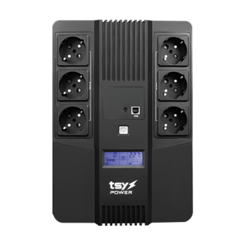 UPS TSY Power, 600VA/360W, LCD, AVR-repornire automata, Management, 6 x Schuko, 2 x RJ45, 1 X USB type B UPS TSY Power, 600VA/360W, LCD, AVR-repornire automata, Management, 6 x Schuko, 2 x RJ45, 1 X USB type B