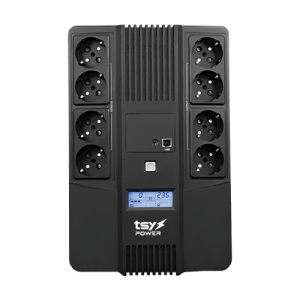 UPS TSY Power, 1000VA/600W, LCD, AVR-repornire automata, Management, 8 x Schuko, 2 x RJ45, 1 X USB type B