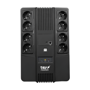 UPS TSY Power, 1000VA/600W, LED, AVR-repornire automata, Management, 8 x Schuko, 2 x RJ45, 1 X USB type B