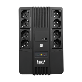 UPS TSY Power, 1000VA/600W, LED, AVR-repornire automata, Management, 8 x Schuko, 2 x RJ45, 1 X USB type B UPS TSY Power, 1000VA/600W, LED, AVR-repornire automata, Management, 8 x Schuko, 2 x RJ45, 1 X USB type B